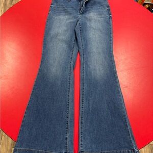Anne Klein Blue Flare Wide Leg Jeans very good used condition med wash flare